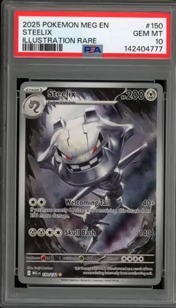 Pokemon Steelix Mega Evolution Illustration Rare #150 PSA 10 Gem Mint - Image 1