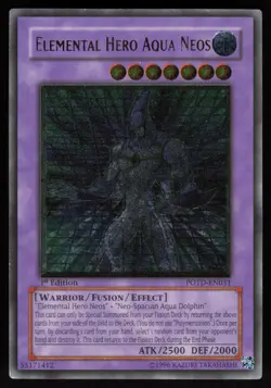 Elemental Hero Aqua Neos POTD-EN031 Ultimate Rare 1st Edition UDE Yu-Gi-Oh LP1 - Image 1