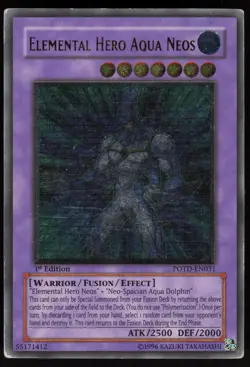Elemental Hero Aqua Neos POTD-EN031 Ultimate Rare 1st Edition UDE Yu-Gi-Oh MP2 - Image 1