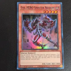 Evil HERO Sinister Necrom LDS3-EN026 Ultra Rare blue 1st Edition Yugioh - Image 1