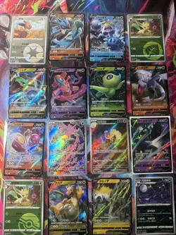 Pokemon 16 Card Lot nm V Max Mega Amazing Ex HOLO Rare Hits Only F121 - Image 1