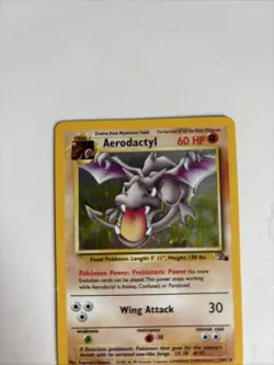 Pokemon TCG Aerodactyl Fossil Holo Rare Card 1/62 Unlimited - Image 2