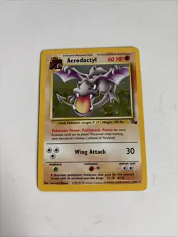 Pokemon TCG Aerodactyl Fossil Holo Rare Card 1/62 Unlimited - Image 4