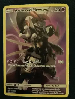 Pokemon Armored Mewtwo Promo Holo SM228 2019 TCG Card MP - Image 1