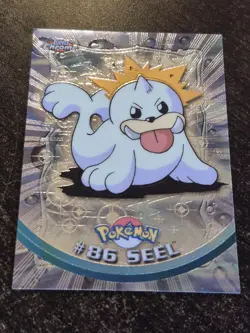 2000 TOPPS Chrome Pokemon Card Seel #86 TV Animation - Series 2 Holo Foil - Image 1