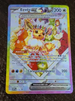 2025 Pokemon Prismatic Evolutions Eevee EX #174 UPC BLACK STAR PROMO Card - Image 2