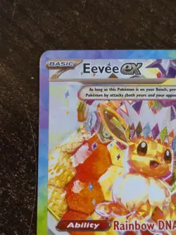 2025 Pokemon Prismatic Evolutions Eevee EX #174 UPC BLACK STAR PROMO Card - Image 3