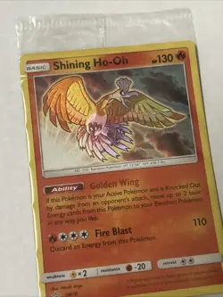Shining Ho-Oh SM70 Shining Legends Holo Pokemon Card 2017 FACTORY SEALED - Image 3