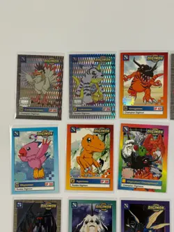 Lot of 16 Upper Deck Digimon Cards Cockatrimon Gabumon Foil 1999 LP - Image 2