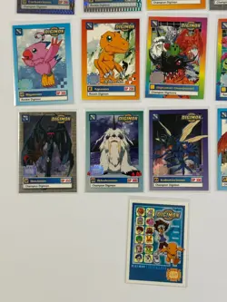 Lot of 16 Upper Deck Digimon Cards Cockatrimon Gabumon Foil 1999 LP - Image 5