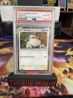 Snorlax 122 SV Scarlet & Violet Promo Holo Card PSA 10 Gem Mint - Image 1