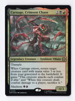 Carnage, Crimson Chaos (Foil) 0125 (R) MTG Marvel's Spider-Man (SPM) - Image 1