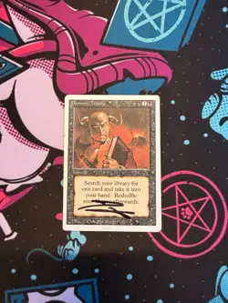 Demonic Tutor Revised Edition Regular SIGNED BY ORIGINAL ARTIST AT MTG CON - Image 1