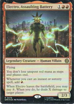 MTG: Marvel's Spider-Man: Foil Electro, Assaulting Battery: LP Condition - Image 1