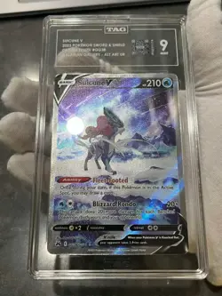 Pokemon TCG Suicune V GG38/GG70 Crown Zenith Galarian Gallery Tag 9 Mint - Image 4