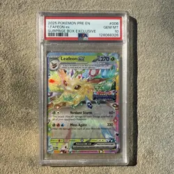Pokemon Cards Leafeon ex 006/131 Prismatic Evolutions STAMPED - PSA 10 GEM MINT - Image 1