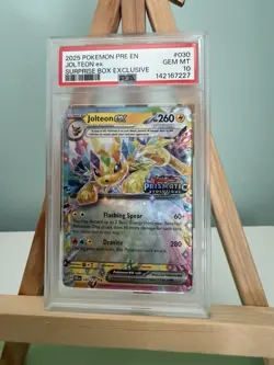 2025 Pokemon PRE EN Jolteon Ex 030/131 Surprise Box Exclusive Stamped PSA 10 - Image 1