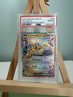 2025 Pokemon PRE EN Jolteon Ex 030/131 Surprise Box Exclusive Stamped PSA 10 - Image 3