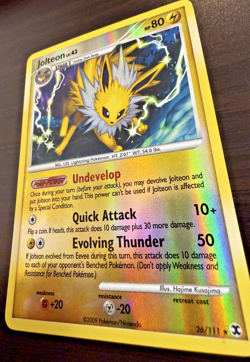 Jolteon LV.43 26/111 Rising Rivals Reverse Holo Pokemon TCG Card Near Mint NM - Image 3