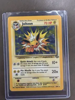 Pokemon Jolteon Holo Rare 4/62 Jungle Unlimited Vintage 1999 - Image 1