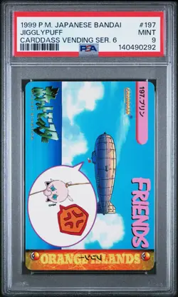 PSA 9 2026 CERT POP 16 JIGGLYPUFF 1999 POKEMON JAPANESE BANDAI CARDDASS #197 - Image 1
