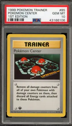 Pokemon Center Base Set Shadowless 1st Edition #85 PSA 10 Gem Mint - Image 1