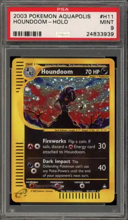 Pokemon Houndoom Aquapolis Holo Rare #H11 PSA 9 Mint - Image 1