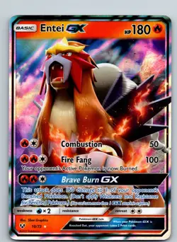 Entei GX 10/73 2017 Shining Legends Holo Ultra Rare - Image 1