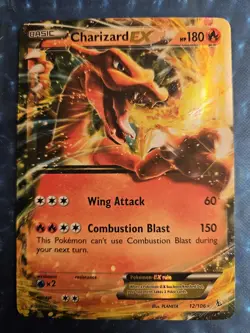 Pokemon TCG Charizard EX Flashfire XY Holo Rare Card 12/106. Very Nice - Image 1
