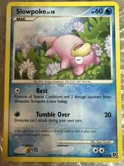 Pokemon TCG Slowpoke 82/106 Great Encounters Normal VG COND. - Image 1