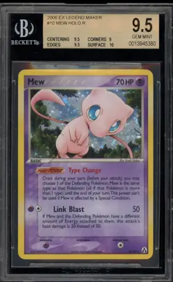 Pokemon Mew EX Legend Maker Holo Rare #10 BGS 9.5 Gem Mint - Image 1