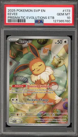 Pokemon Eevee Prismatic Evolutions ETB Promo SVP EN 173 PSA 10 Gem Mint - Image 1