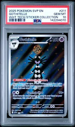 2025 POKEMON SVP EN-SV BLACK STAR PROMO 211 GOTHITELLE WHITE FLARE TECH STICKER - Image 1