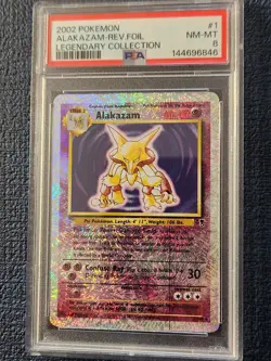 2002 Pokemon Legendary #1 Alakazam REV FOIL - Image 1