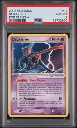 2006 Pokemon POP Series 4 Deoxys ex #17 PSA 8 - Image 1