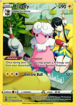 Pokemon TCG Flaaffy SWSH12: Silver Tempest Trainer Gallery TG03/TG30 Holo NM - Image 1