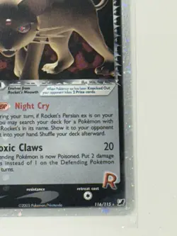 Pokemon TCG Rockets Persian ex 116/115 Unseen Forces Holo - Image 4