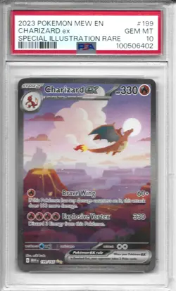 2023 Pokemon MEW EN Charizard 199/165 Special Illustration Rare PSA 10 - Image 1