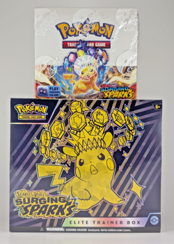 Pokemon Surging Sparks BOOSTER BOX + ELITE TRAINER BOX - Factory Sealed - Image 2