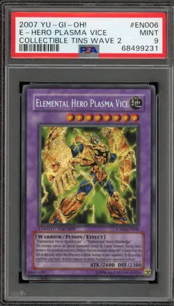 Yu-Gi-Oh! Elemental Hero Plasma Vice Collectible Tins Wave 2 CT04-EN006 PSA 9 - Image 1
