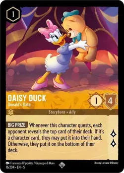 Daisy Duck Donald's Date 16/204 Shimmering Skies Non Foil Disney Lorcana - Image 1