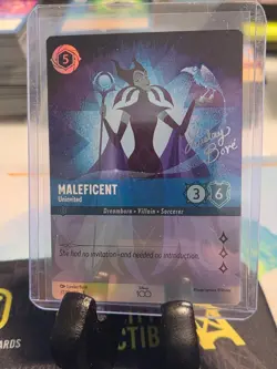 Disney Lorcana Maleficent - Uninvited (Alternate Art) Disney100 Promos - Image 1
