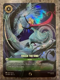 Disney Lorcana Winterspell Freeze The Vine Enchanted 231/204 - Image 1