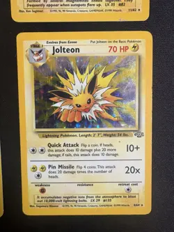 Pokemon 5 Holo Card Lot Shadowless Raichu, Zapdos, Magneton, Jolteon, Base, Gym - Image 3