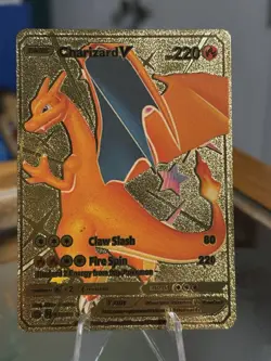 Pokemon Charizard V HP 220 Gold Foil Fan Art Card 079/073 Mint - Image 1