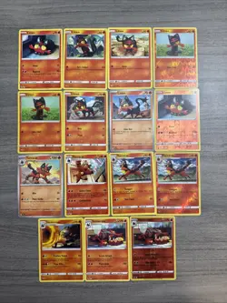 Litten Torracat Incineroar Pokemon Card Collection Lot Of 15 With Reverse Holos - Image 1