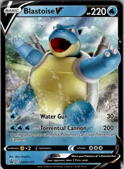 Blastoise V Promo SWSH: Sword & Shield Promo Cards SWSH101 NM Holo - Image 1