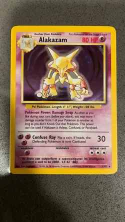Base Set Unlimited Pokemon Cards Blastoise, Alakazam and Venosaur - Image 3