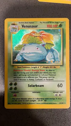 Base Set Unlimited Pokemon Cards Blastoise, Alakazam and Venosaur - Image 4