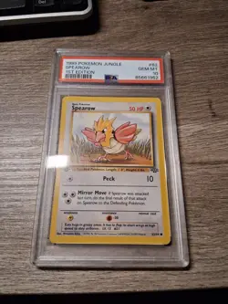 1999 Pokemon PSA 10 GEM MINT Jungle Set CARD 62 SPEAROW 1ST EDITION - Image 1